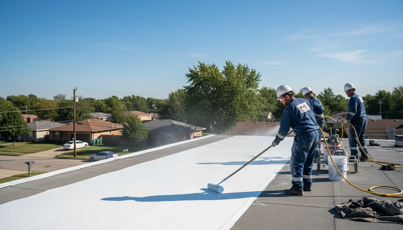 Commercial roof coating in Warren, IL near me